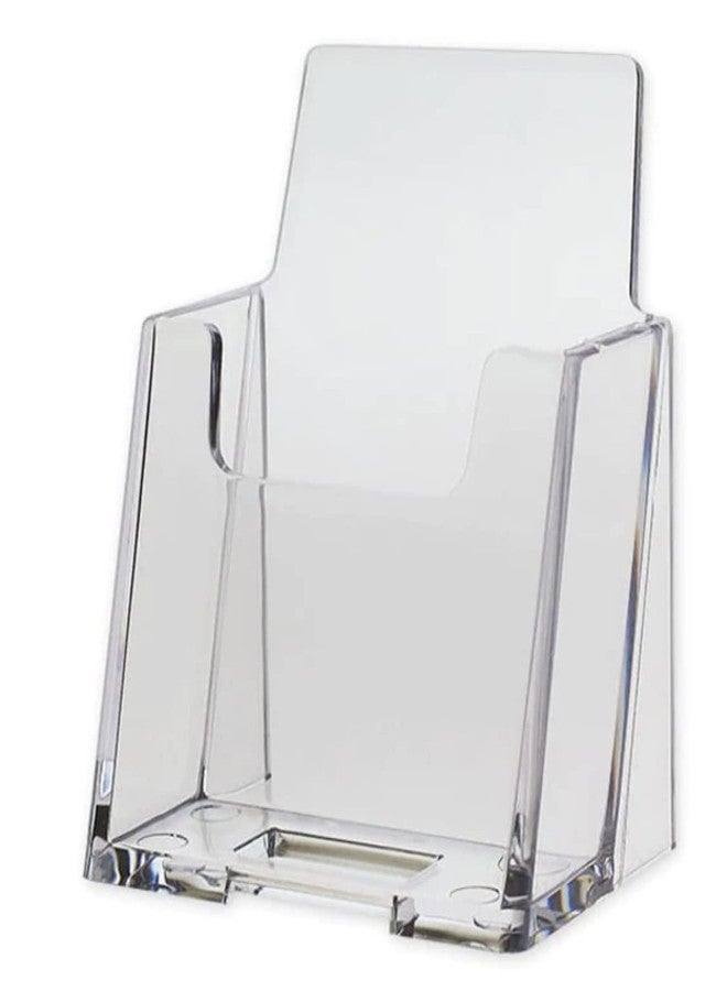 SourceOne Premium Vertical Clear Business Card Holder, Slant Back - Image 1